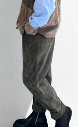 Pantalon Axel velours kaki