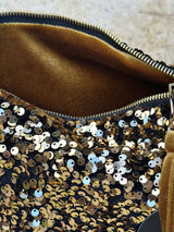 Pochette Celia GM Sequins Or /Velours