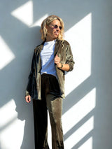 Veste Agathe Velours kaki