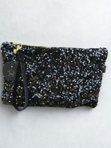 Pochette Celia GM Sequins Noir /Velours