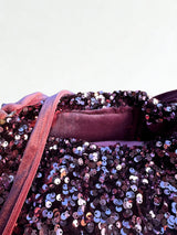 Sac Bourse Sequins Rose/velours