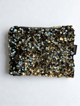 Pochette Celia Mini Sequins Or /Velours