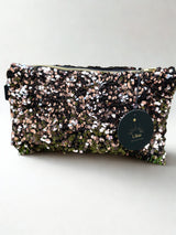 Pochette Celia Médium Sequins Bronze /Velours
