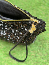 Pochette Eden Sequins Noir/velours