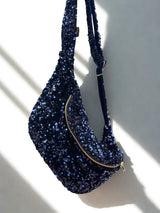 Sac Banane Sequins Bleu marine