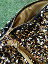 Pochette Eden Sequins Or /velours
