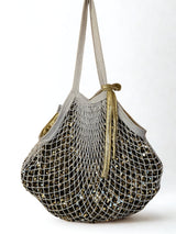 Sac filet sequins Or