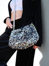 Sac Bourse Sequins Argent