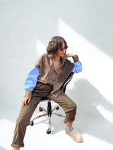 Pantalon Axel suedine kaki