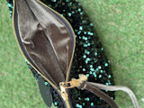 Pochette Eden Sequins Vert /velours