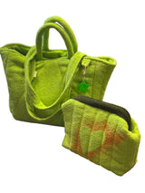 Pochette Nana éponge vert anis