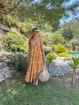 Robe longue ELOÏSE camel Tie & dye LILOU