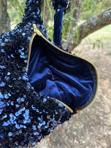 Banane Sequins Bleu marine