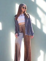 Veste Agathe Velours Argent