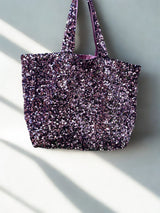 cabas sequins Meduim Lilou réversible en sequins rose