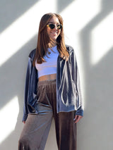 Veste Agathe Velours Argent