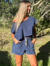 Short ANNA bleu indigo LILOU