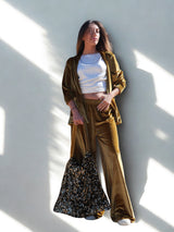 Pantalon Mattéo Velours Curry