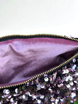 Pochette Celia Médium Sequins Rose /Velours