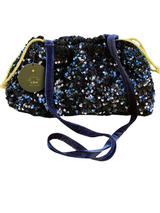 Sac Bourse Sequins Bleu marine