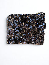 Pochette Celia Mini Sequins Bronze /Velours