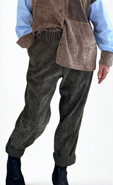 Pantalon Axel velours kaki