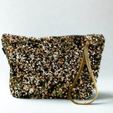 Pochette Eden Sequins Or /velours