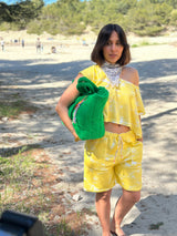 Bermudas URSULE jaune tie& dye LILOU