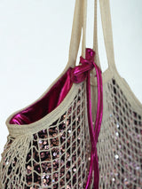 Sac filet sequins