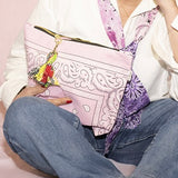 Pochette bandana rose