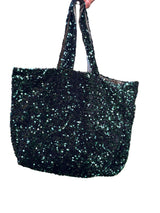 cabas sequins Meduim Lilou réversible en sequins vert