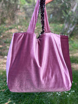 Cabas XL Sequins Rose / Velours