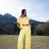 Croc top Alba Tie & dye jaune