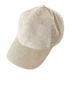 Casquette velours écrue