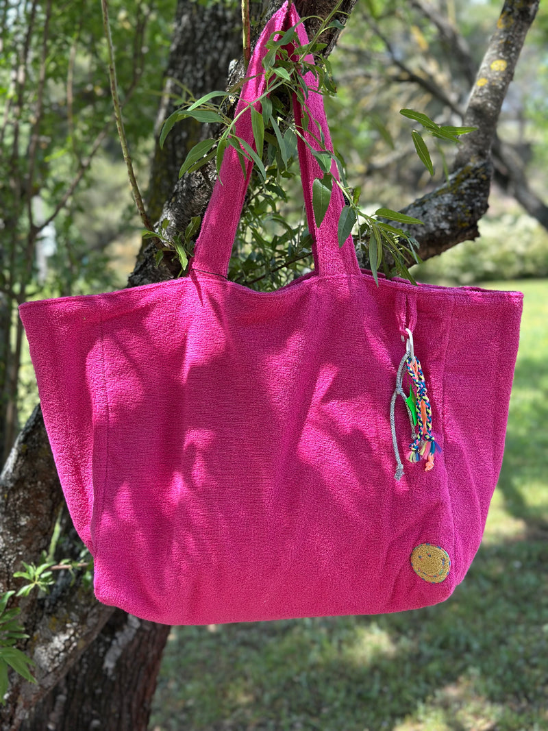 Cabas Clothilde XL Beach fuschia