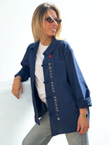 Veste Bleu de chine brodé