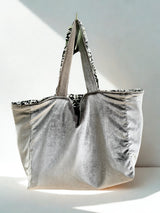 Cabas XL Sequins Argent / Velours