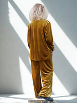 Veste Agathe Velours Curry