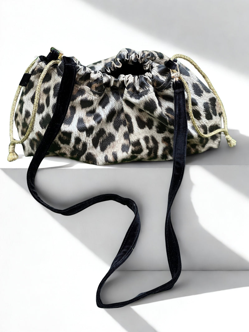 Sac Bourse Fauve /velours noir