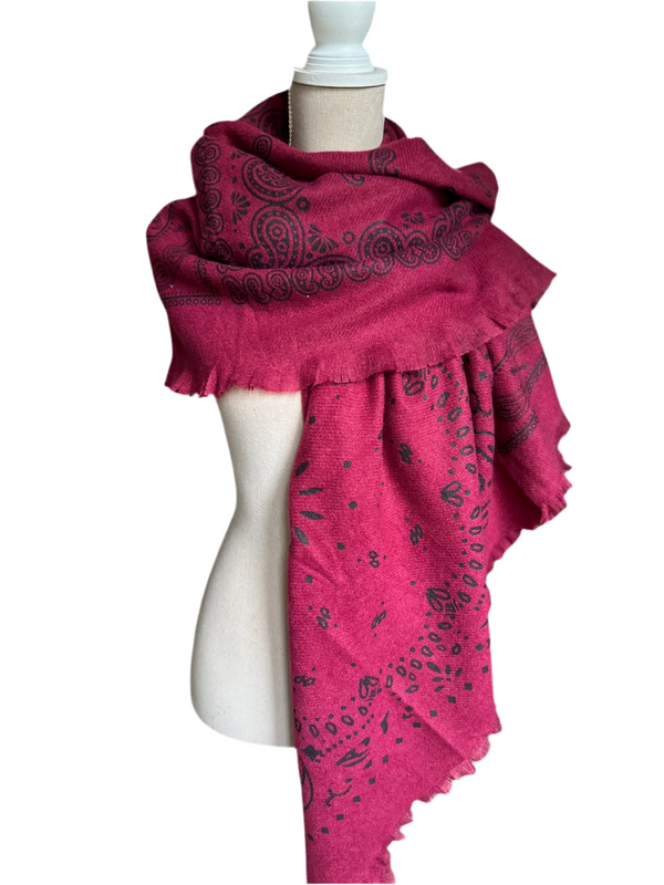 Étole Bandana bordeaux