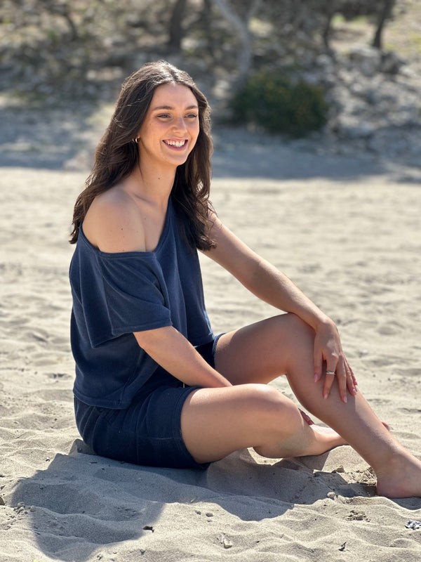 Croc Top Jade Bleu indigo