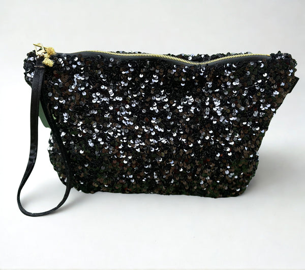 Pochette Eden  Sequins Noir /velours