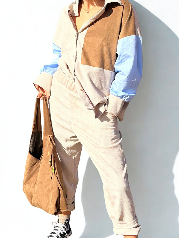Pantalon Axel velours écru