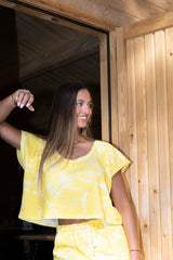 Croc top Alba Tie & dye jaune
