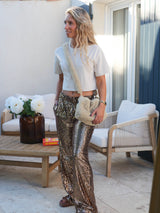 Pantalon Even Sequins Mordoré(Santorin)