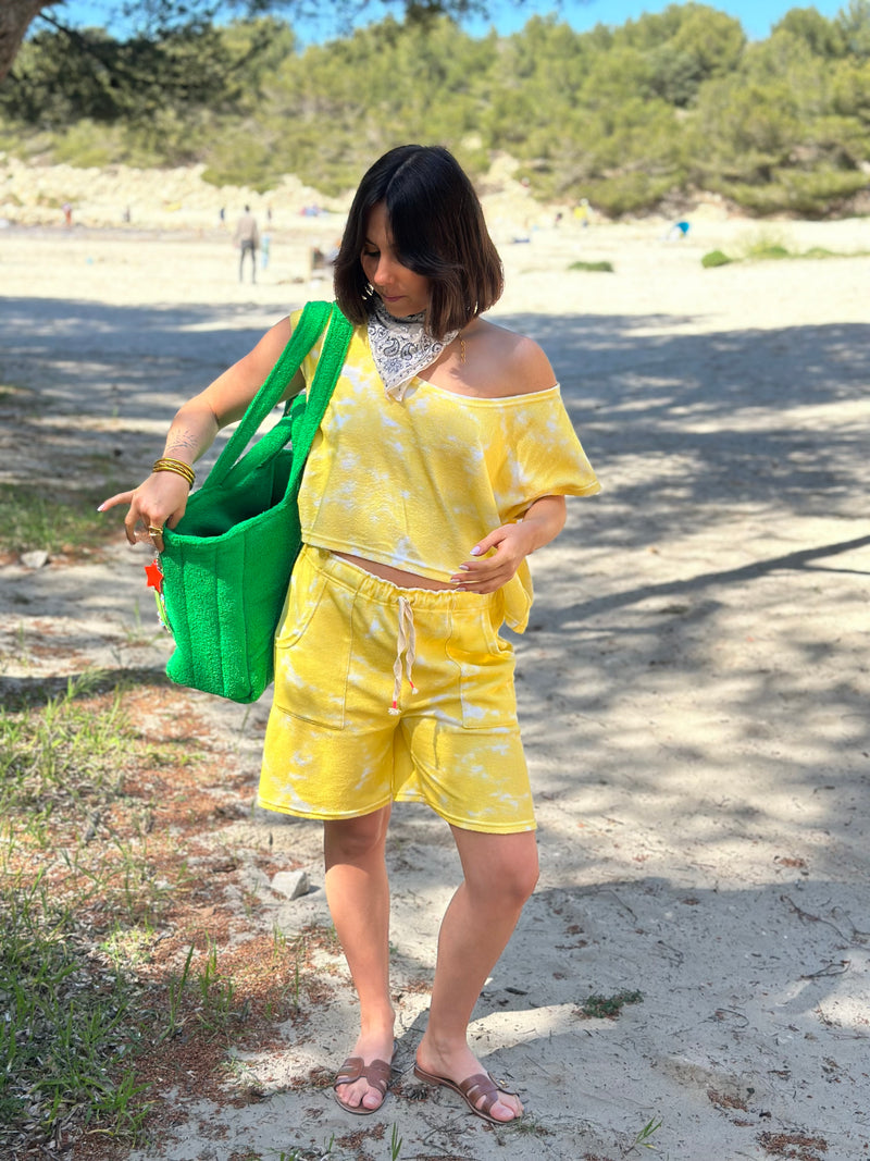 Bermuda Ursule  Tie & Dye jaune