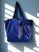Cabas Sequins Bleu marine / Velours