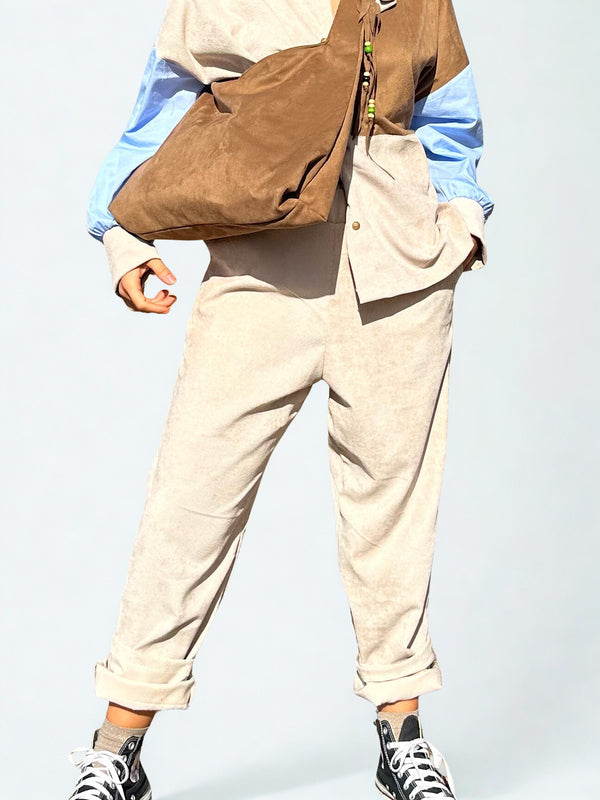 Pantalon Axel velours écru