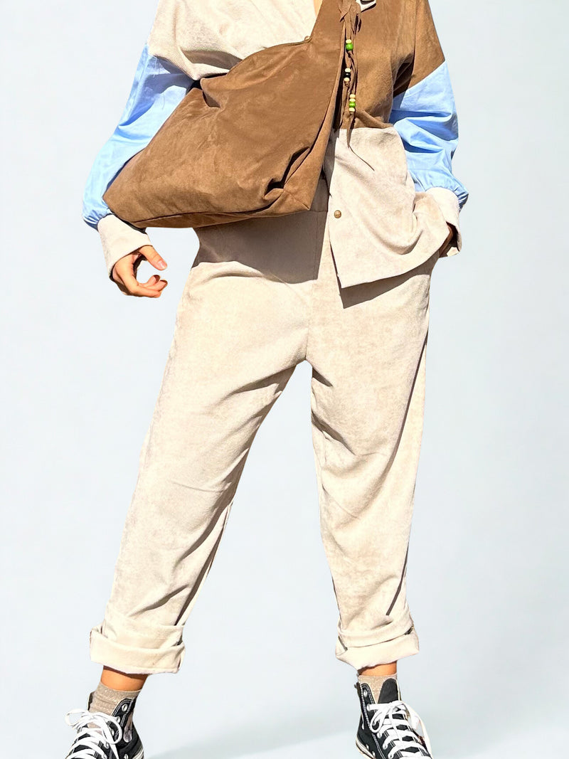 Pantalon Axel velours écru