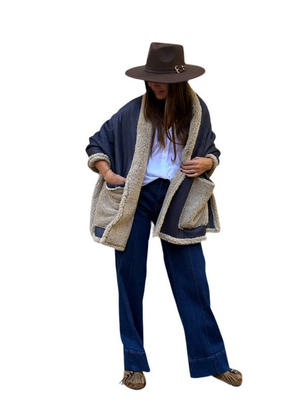 Étole Montana bleu